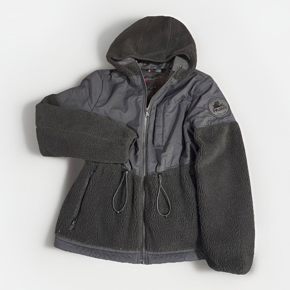 Pajar jacket sherpa jacket size large full zip black